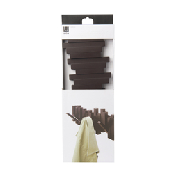 Вешалка настенная sticks, 49,3 см, эспрессо, 5 крючков