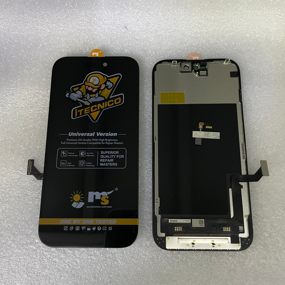 Дисплей iPhone 15 Full HD 1920x1080P; Original 1:1 size; 90HZ; IC Removable; Бренд MS (Incell COF)