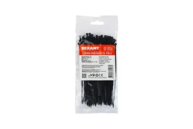 Нейлоновая кабельная стяжка REXANT 150x2,5мм, черная 100 шт/уп 07-0151