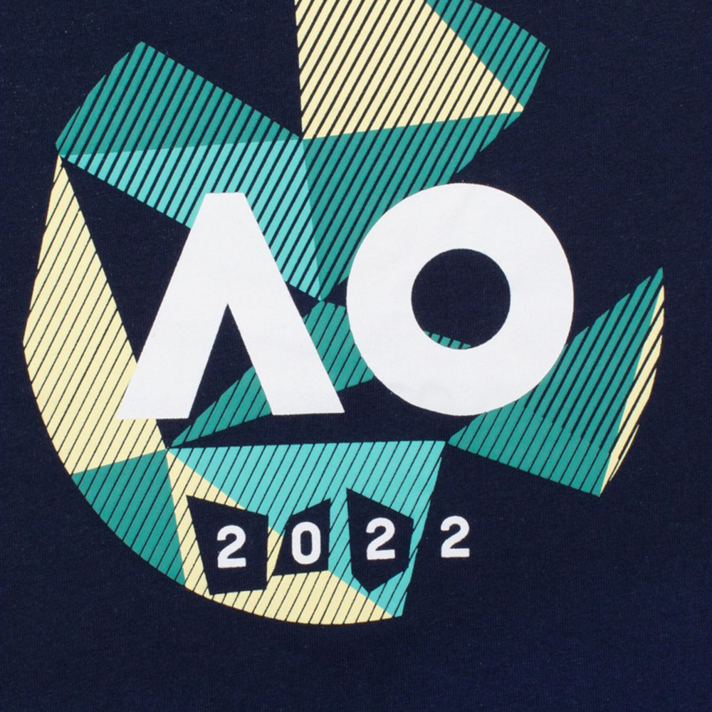 Мужское теннисное поло Australian Open Geometric Logo T-Shirt Men - Blue