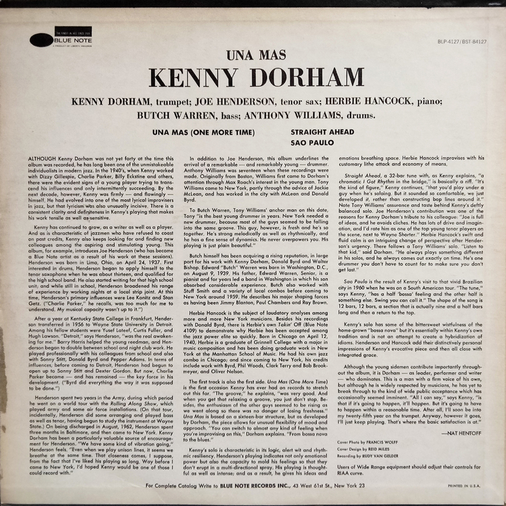 Kenny Dorham / Una Mas (One More Time)(LP)