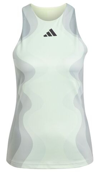 Женский топ теннисный Adidas Y-Tank Pro - semi green spark/grey spark