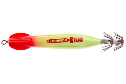 Кальмарница ASARI Torpedo 100гр #01 Red Head-Green Lumo