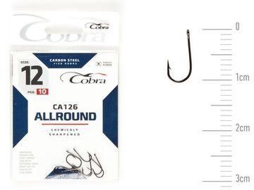 Крючки Cobra ALLROUND CA126  №12, 10 шт.