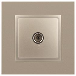 Розетка ЭРА Elegance 14-3101-04 TV одиночная IP20 шампань | Эра Elegance