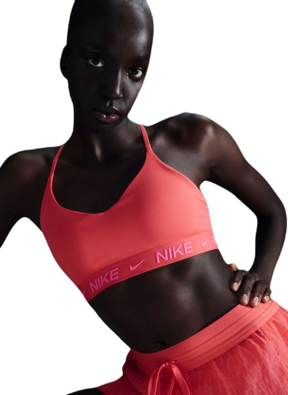 ТОП теннисный Nike Indy Light Support Padded Adjustable Sports Bra - Розовый