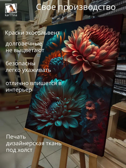 Картина на стену "Астры" 30х40см 1шт.