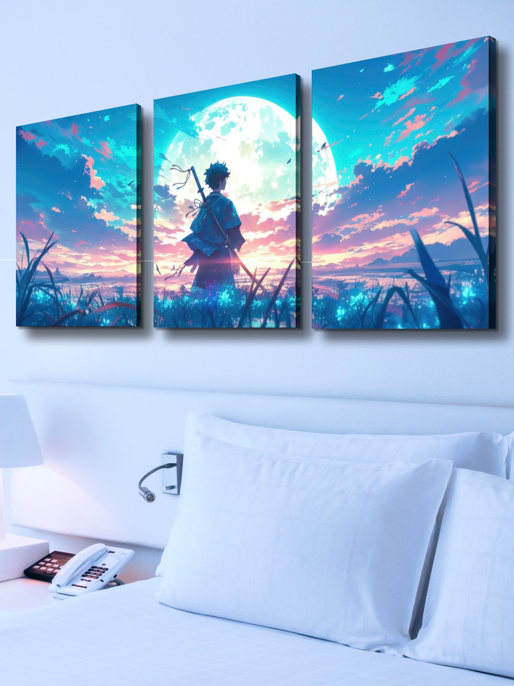 Картина Ночная луна модульная 50x70см 3шт.