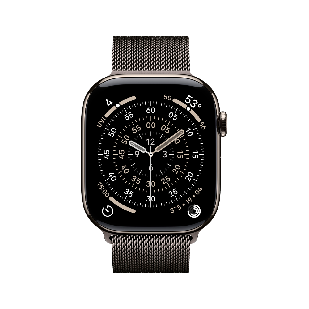 Умные часы Apple Watch Series 11 GPS + Cellular, 46mm, Natural Titanium Case with Slate Milanese Loop