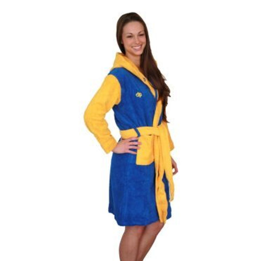 Халат махровый Diapolo Royal blue/ yellow для спортсменов по водным видам спорта