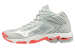 Mizuno Wave Lightning Collection Volleyball Shoes Men"s Mid top Gray/White