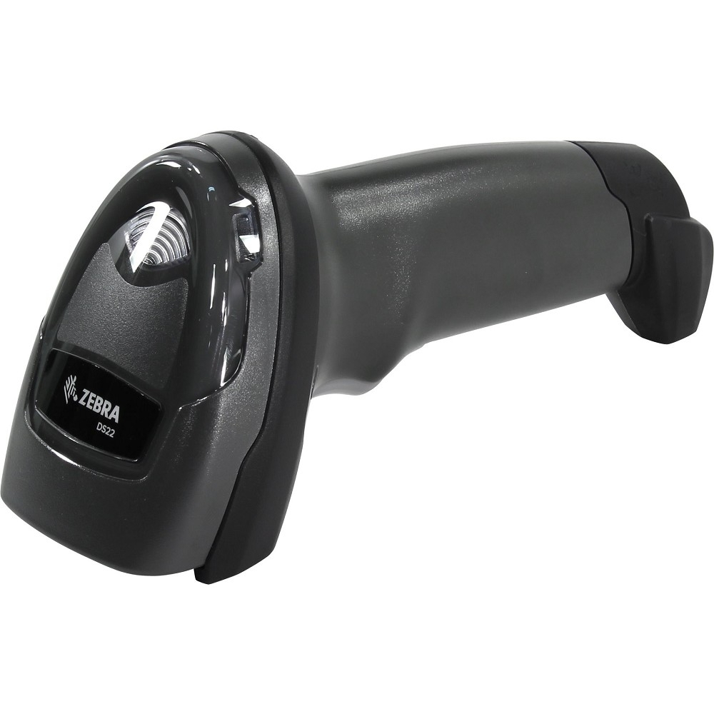 Сканер штрих-кодов Zebra DS2208-SR [DS2208-SR7U2100AZW/ DS2208-SR00007ZZWW] черный (ручной лазерный сканер штрих-кода,USB KIT: DS2208-SR00007ZZWW SCANNER; CBA-U21-S07ZBR SHIELDED USB CABLE)