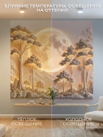 Фотообои 3d в спальню и для зала Лунный лес