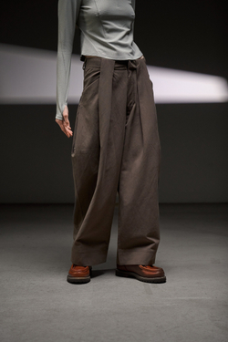 Брюки Blue Monte Pleated Casual Pants "Metasequoia Brown" Women’s
