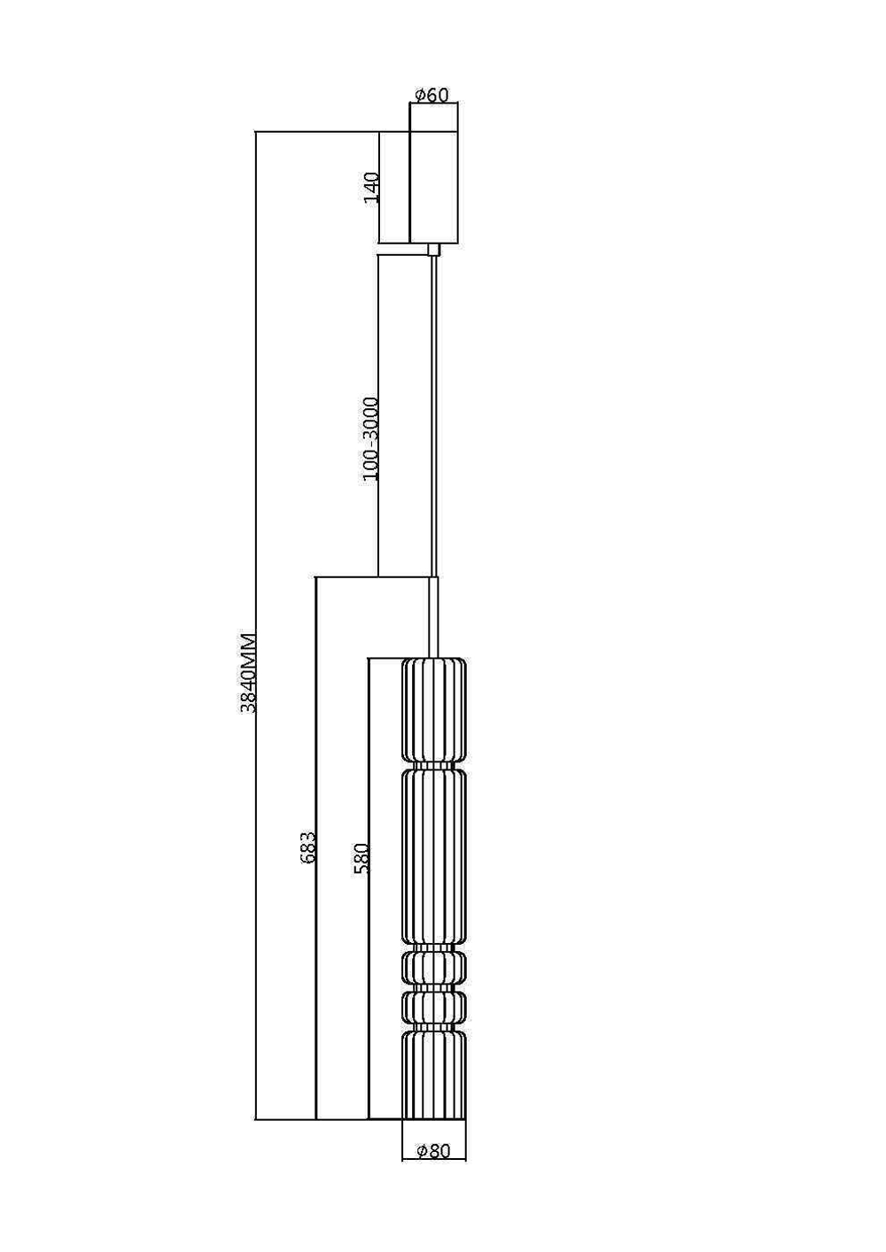 Подвесной светодиодный светильник Maytoni Ordo MOD272PL-L12B3K