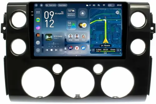 Магнитола для Toyota FJ Cruiser 2005-2022 (рамка черная) - Teyes CC4-PRO монитор 9.5" 2K QLED на Android 13, Быстрейшая, Snapdragon 778G, ИИ, CarPlay, DSP, 4G SIM-слот