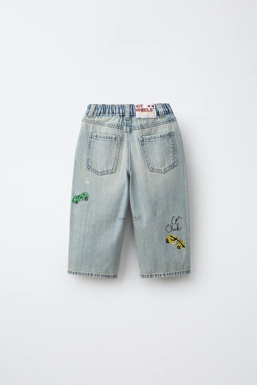ZARA ДЖИНСЫ BAGGY HOT WHEELS MATTEL ©, ГОЛУБОЙ