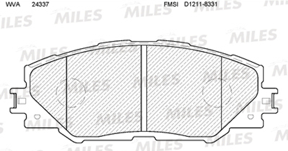 MILES - E100147-MLS - Brake Pad Set, disc brake