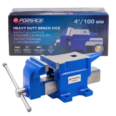 Тиски стальные с наковальней 4''100мм Forsage F-6540104W