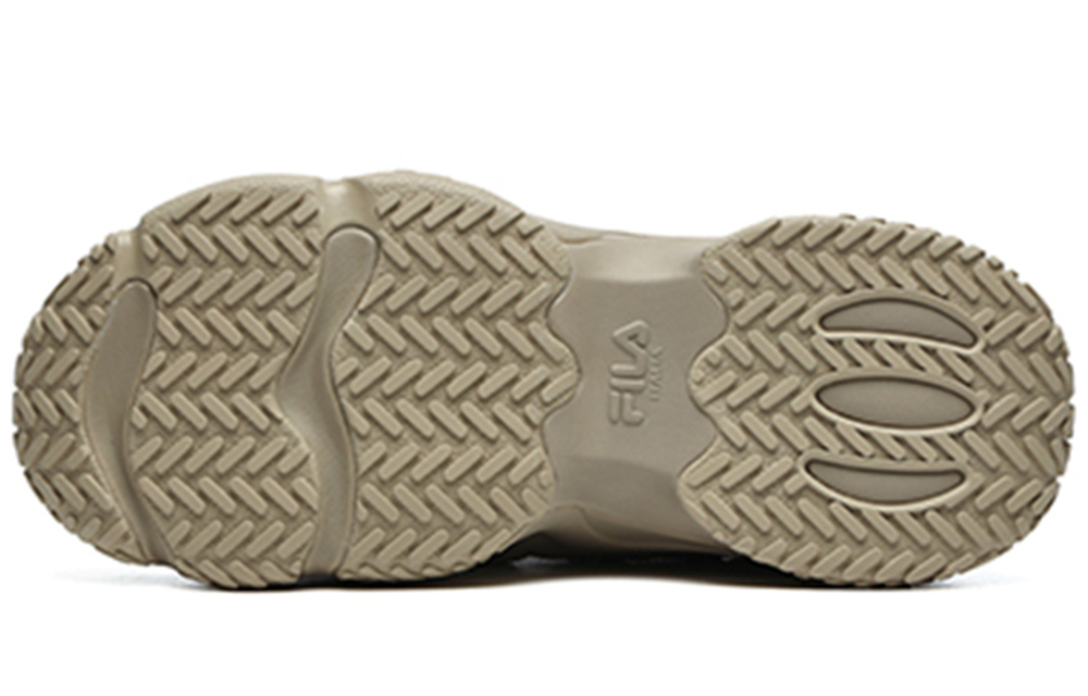 FILA FUSION Scud Synthetic Leather, Textile Fashion Low top Chunky Sneakers Men"s Sandy