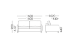 Диван прямой MARIBO-1400 SAWANA 11 light grey