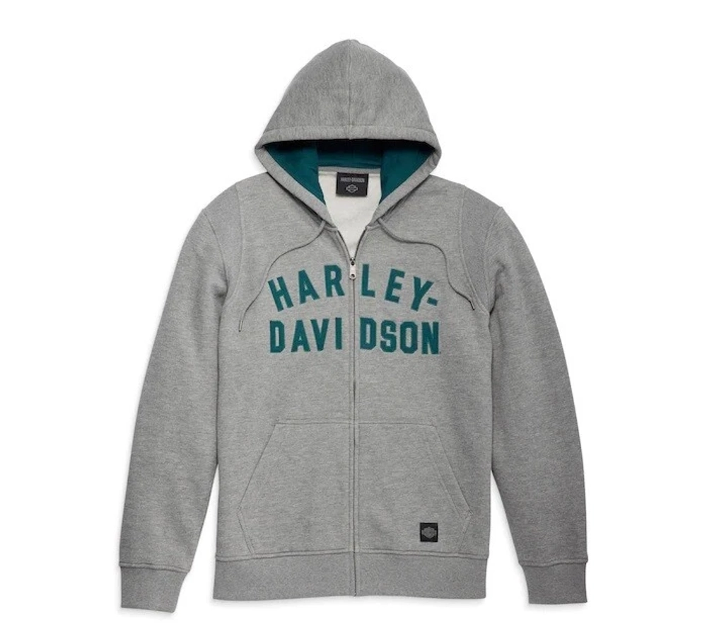 Толстовка Men's Staple Zip-Up Hoodie - Heather Grey Harley-Davidson