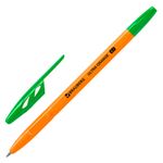 Ручка шариковая BRAUBERG "ULTRA ORANGE", ЗЕЛЕНАЯ, узел 0,7 мм, чернила ГЕРМАНИЯ, наконечник ШВЕЙЦАРИЯ, 143565, 1шт
