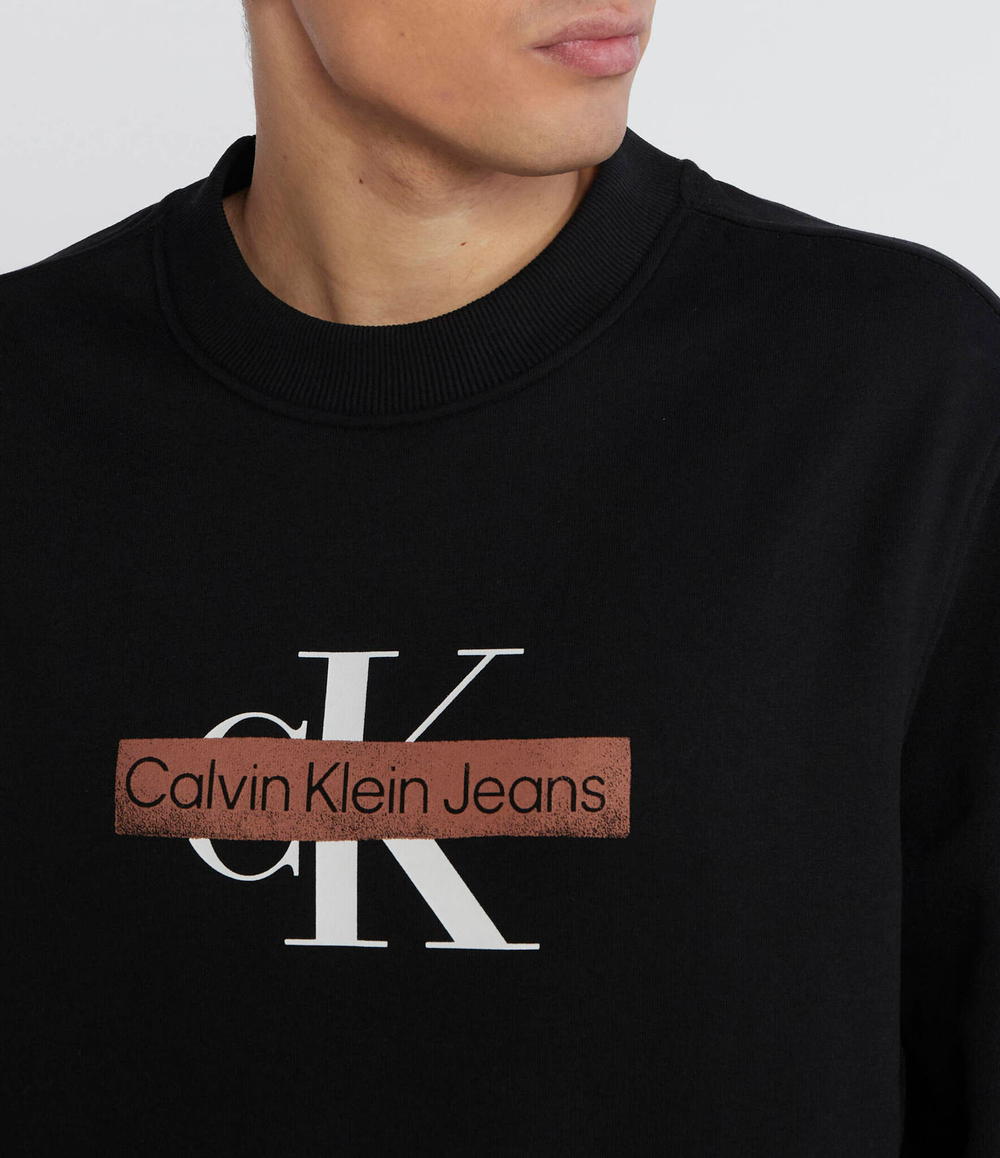 Худи MONOLOGO STENCIL CALVIN KLEIN JEANS - черный(J30J324113)