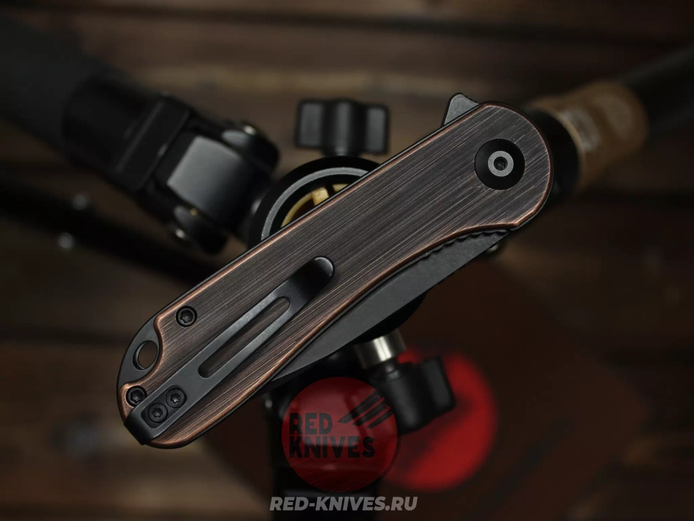 Складной нож Civivi Elementum C907T-B сталь D2, рукоять Медь