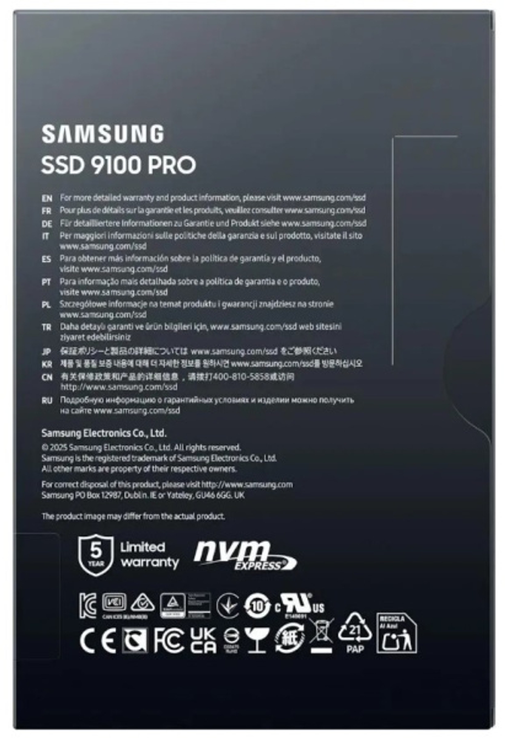 Накопитель SSD M.2 2280 Samsung 9100 PRO 8000 ГБ