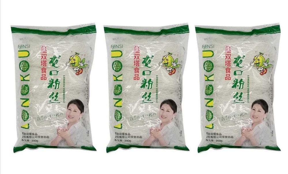 Вермишель Фунчоза тонкая Longkou, 200 г, 3 шт