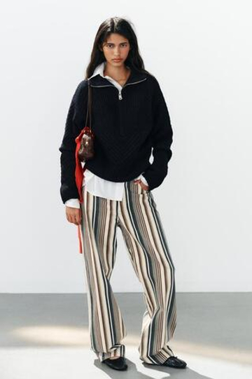 ZARA ДЖИНСЫ TRF BOYFRIEND СО СРЕДНЕЙ ПОСАДКОЙ, ПОЛОСКИ