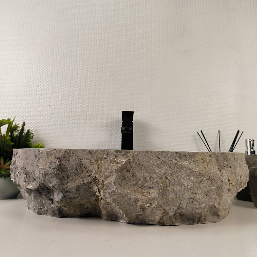 Раковина из мрамора Erozy Grey EM-65517 60x52x15 из натурального камня
