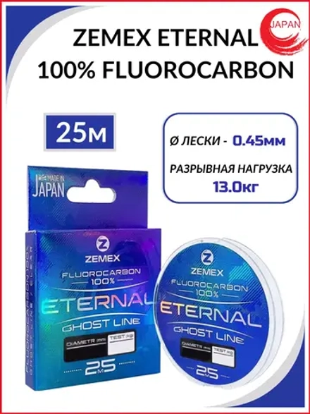 Флюорокарбоновая леска ETERNAL 100% FLUOROCARBON 25м
