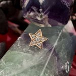 Накрутка "Shine Star" - Желтое золото - White CZ