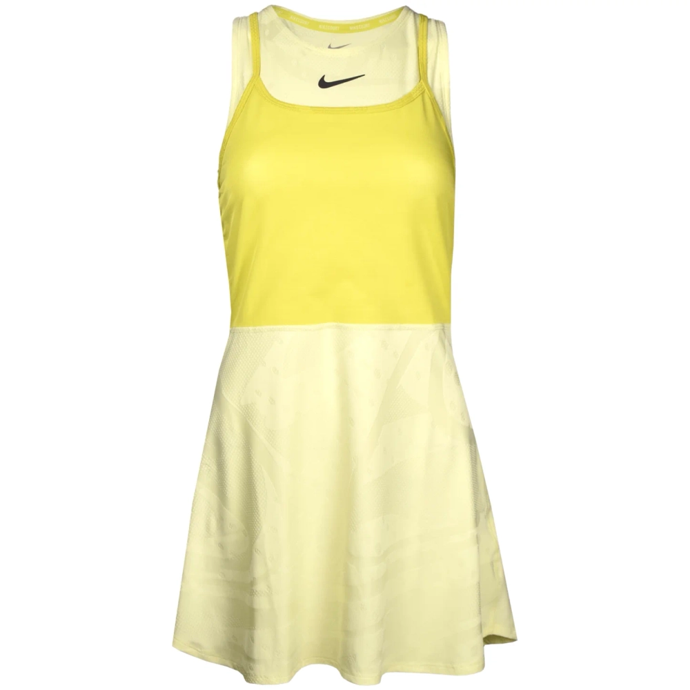 Платье Nike W Dry FIT SLAM DRESS светло-жёлтое