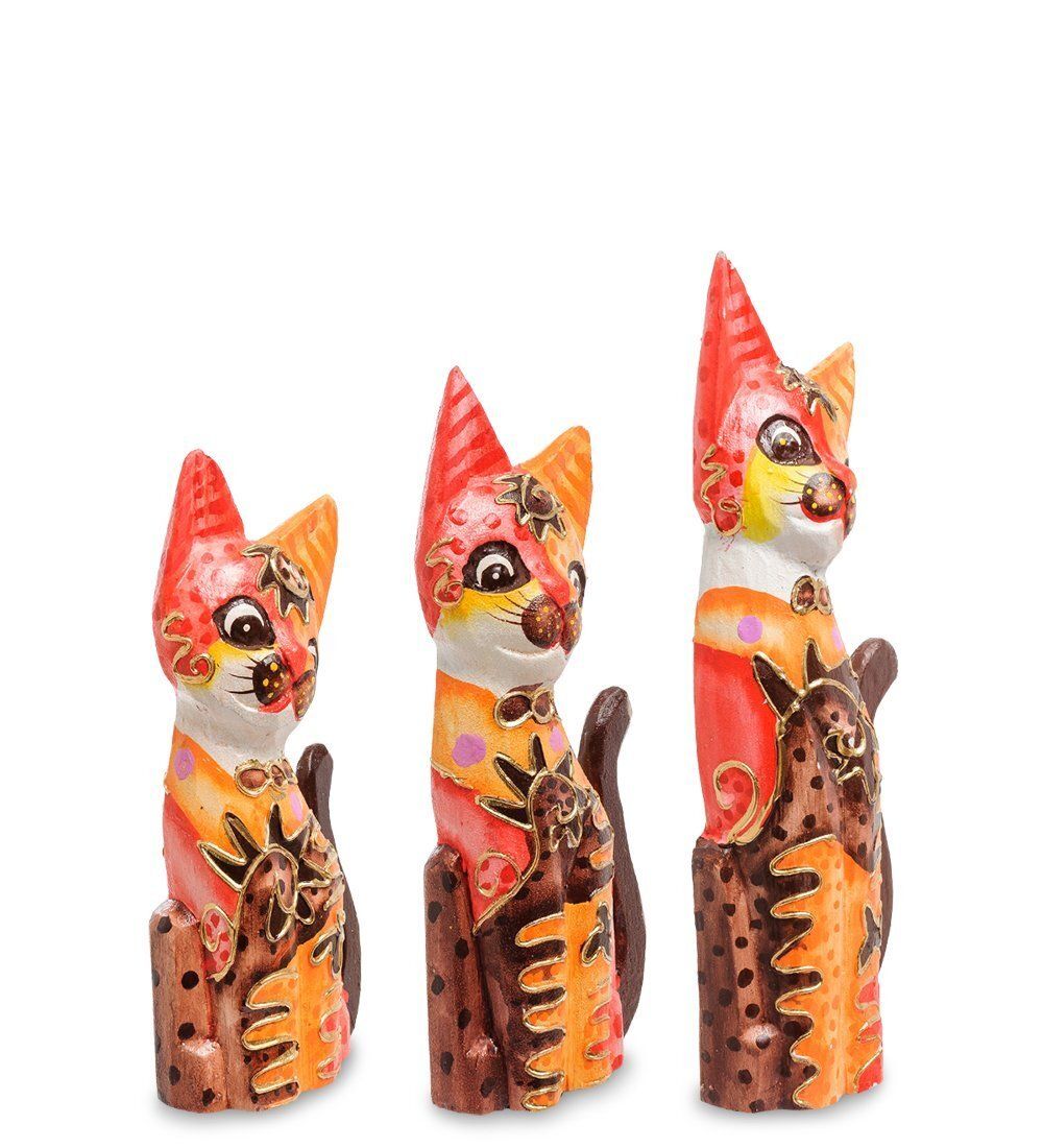 Decor and Gift 99-282 Фигурка «Кошка» н-р из трех 30,25,20 см (албезия, о.Бали)