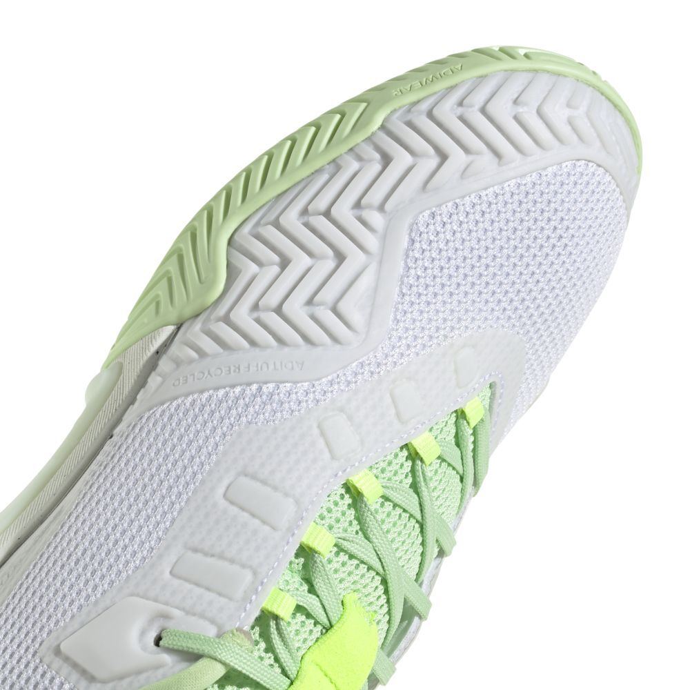 Мужские кроссовки теннисные Adidas Barricade 13 M - белый, черный, зеленый
