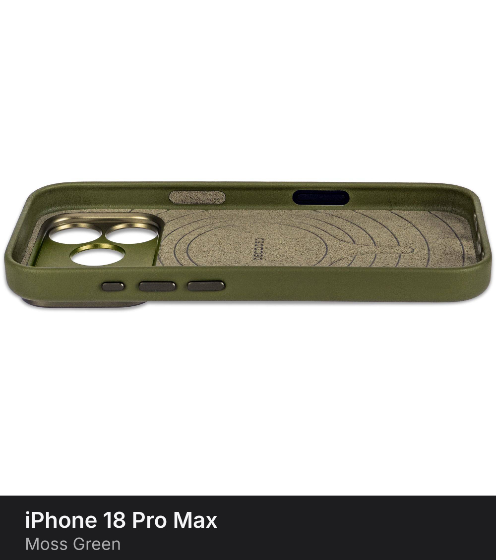 Чехол Decoded Leather Case для iPhone 18 Pro Max / 17 Pro Max Moss Green