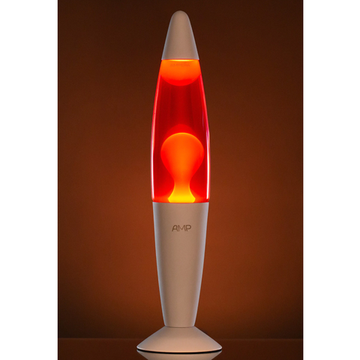 Лава лампа Amperia Rocket Желтая, Красная, корпус белый (35 см)