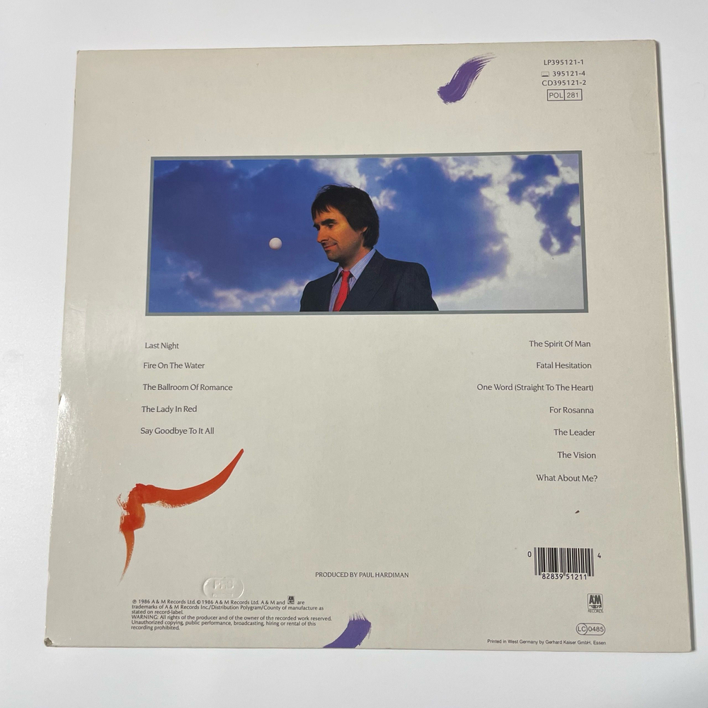 Винтажная виниловая пластинка LP Chris de Burgh Into The Light (Германия 1986) The Lady In Red