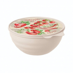 Миска с крышкой с декором "вэйв" 1,55л (бежевый)