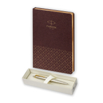 Подарочный набор: Шариковая ручка Parker Jotter Russia + ежедневник, коричневый