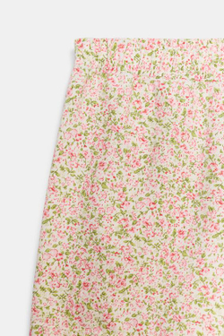 ZARA ШОРТЫ С ЦВЕТОЧНЫМ ПРИНТОМ, РОЗОВЫЙ
