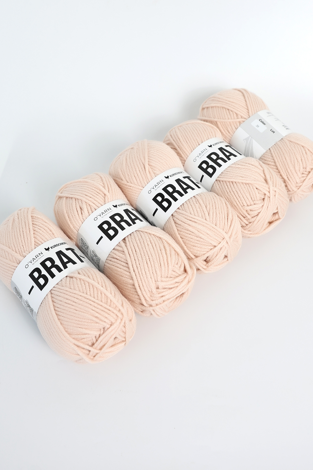 Пряжа BRAT цвет 20-Пудра, 500г