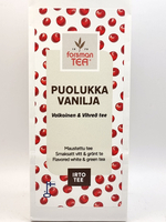 Чай зеленый с белым PUOLUKKA VANILJA FORSMAN TEA с брусникой 60 г (из Финляндии)