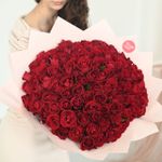 Розы кения красные (Premium) 101 шт – розы с доставкой по городу Южно-Сахалинску, цветочный салон FloArt