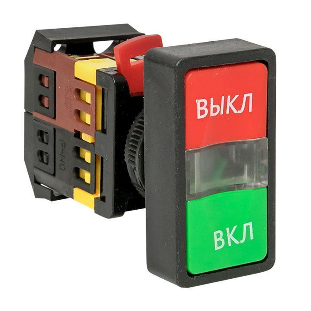 Кнопка AS-22N "Пуск-Стоп" прямоугольная 24В NO+NC EKF pbn-as-rec-24