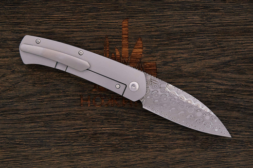 Нож складной Artisan 1839G-DCF Centauri, клинок 88мм, дамаск нержавеющий, рукоять карбон/титан