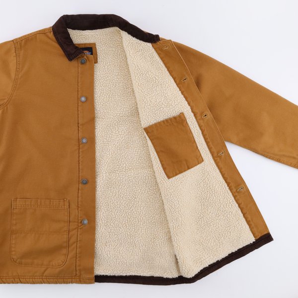 Куртка Dickies Duck Lined Chore Coat (stonewashed brown duck) артикул: - купить в магазине Дайс